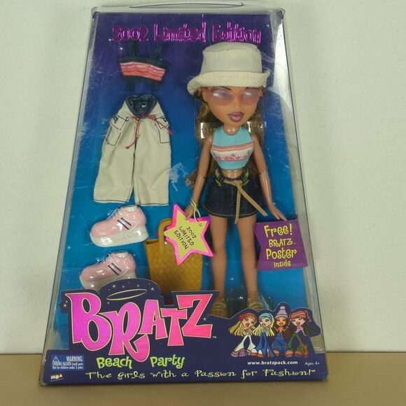 MGA Entertainment Other - Bratz Beach Party Yasmin Doll 2002 Limited Edition NIB MGA Free Poster Vintage